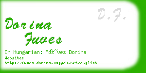 dorina fuves business card